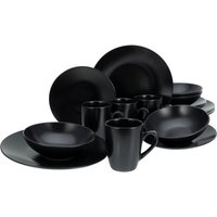 CreaTable Nero opaco - Servizio da 16 pezzi; nero