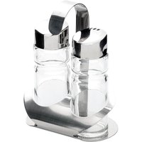 Ménagère sel/poivre 3 pièces Stalgast; 8.5x11.5x6 cm (lxHxP); argenté/transparent