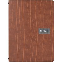 Portamenu A4 Leather Securit; 24x33.5 cm (LxH); marrone
