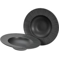 Vesuvio nero - Set di piatti gourmet per pasta 2 pz. CreaTable; 460 ml, 27x5.5 cm (ØxH); nero; rotonda; 2 pz. / Pacco