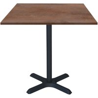 Table Dina carrée - décor pierre RestooTab; 70x70x74 cm (LxlxH); Plateau bronze, Structure noir; carré(e)