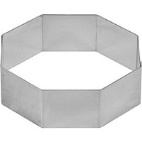 Cercle à gâteaux et entremets octogonal Schneider; 5x16 cm (HxØ); inox