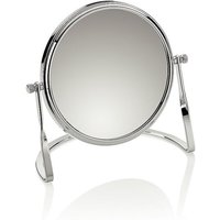 Specchio da tavolo Simona in metallo kela; 16x9.5x15.5x14 cm (LxLxHxØ); argento