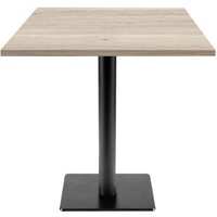 Table Milan-T carrée - décors bois & unis RestooTab; 70x70x75 cm (LxlxH); bouleau/gris clair; carré(e)