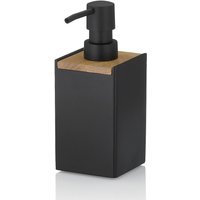 Dispenser per sapone Cube in poliresina kela; 7x17.5 cm (LxH); nero; rettangolare