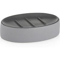 Porte-savon Matsi en céramique kela; 8.5x3 cm (lxH); gris clair; ovale