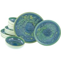 CreaTable Yuki - Set di piatti da 12 pezzi; multicolore