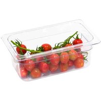 Contenitori Gastronorm serie Buffet, nero, gastronorm 1/4, H 100 mm Stalgast; GN 1/4, 0.0028 l, 16.2x26.5 cm (LxP); trasparente
