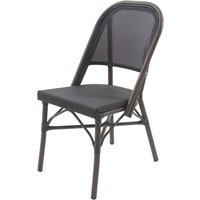 Sedia da bistrot Paris in tessuto Feros; 47x57x90 cm (LxPxH); marrone scuro; 2 pz. / Pacco