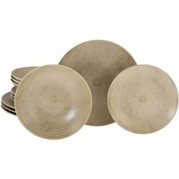 Set assiettes 12 pièces Ca CreaTable; sable
