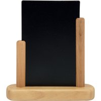 Ardoise de table Elegant A6 - Bois finition teck laqué Securit; 15x17 cm (lxH); brun
