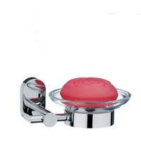 Portasapone Lucido in acciaio inox 18/10 argento lucido kela; 7.5x6x11.5 cm (LxHxP); argento; rotonda