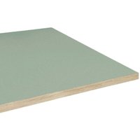 Plateau de table carré, décor uni, chant aspect bois RestooTab; 60x60 cm (Lxl); vert clair; carré(e)