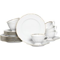 Maria Theresia - Servizio da caffè 18 pezzi CreaTable; bianco/oro