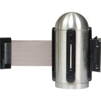 Accroche murale pour bande nylon rétractable grise - kit de fixation inclus Securit; 6x0.4x14x0.4 cm (lxLxHxP); gris