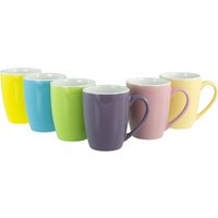 UNIVERSALE bicolore fresco - tazza da 6 pezzi CreaTable; 350 ml, 8.5x10 cm (ØxH); multicolore; 6 pz. / Pacco