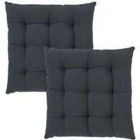 Coussin de chaise Louie 2P Svanefors; 40x40 cm (lxL); gris; uni; 2 pièce(s) / Lot