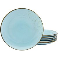 Set assiettes plates 6 pièces Nature Collection CreaTable; 27x3.5 cm (ØxH); bleu clair; rond(e); 6 pièce(s) / Lot