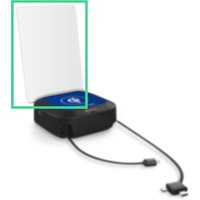Cartellone pubblicitario in acrilico A6 per DESKTOP Qi akkut; 14.8 cm (H); trasparente