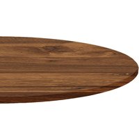 Plateau de table rond, décor bois RestooTab; 120x120 cm (Lxl); chêne teinté wengé; rond(e)