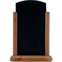 Ardoise de table Top - Bois finition marron foncé laquée Securit; 19.5x23 cm (lxH); brun