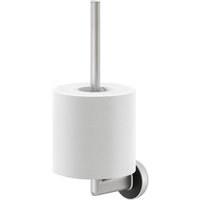 Porta rotolo di ricambio Cooper in acciaio inox spazzolato / nero TIGER; 10x26x10 cm (LxHxP); argento/nero