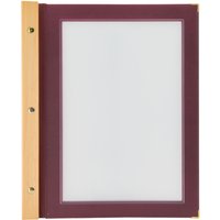 Protège-menu A4 Wood - 4 vues Securit; 26x32 cm (lxH); rouge