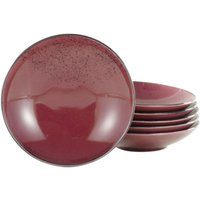 Set assiettes creuses 6 pièces Nature Collection CreaTable; 45 cl, 22x5 cm (ØxH); rouge; rond(e); 6 pièce(s) / Lot