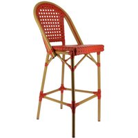 Chaise de bar Sedia Ligne CHR; 53x46x117 cm (lxPxH); rouge