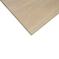18mm Oak Veneered Poplar Plywood Crown Cut A/B Grade 2 Sides 2440mm x 1220mm (8' x 4')