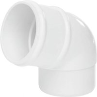68mm Round Top & Bottom Offset Downpipe Bend 112.5 Degree White