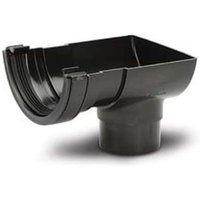 112mm Stop End Outlet Black