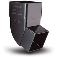 65mm Square Downpipe Offset Bend 112.5 Degree Black