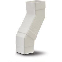 65mm Square Downpipe Adjustable Offset Bend White 25mm-67mm