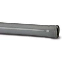 110mm Soil Pipe Single Socket Grey 2m