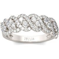 Jeulia Classic Round Cut Sterling Silver Women's Band