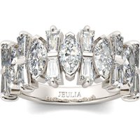 Jeulia Fancy Marquise Cut Sterling Silver Women's Band