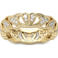 Jeulia Claddagh Heart Sterling Silver Women's Band