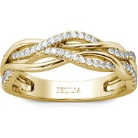 Jeulia Intertwined Sterling Silver Women's Band