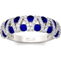 Jeulia Hollow Round Cut Sterling Silver Women's Band