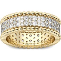 Jeulia Bead Round Cut Sterling Silver Women's Band