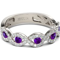 Jeulia Twist Sterling Silver Women's Band
