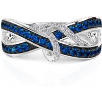Jeulia Knot Inspired Crossover Eternity Ring for Women