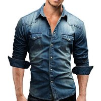 Men Shirt Brand Male Long Sleeve Shirts Casual Solid Slim Fit