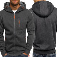 Personalized Custom Men's Cardigan Hooded Zipper Sweater