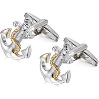 Anchor Cufflinks Exquisite Two-tone French Cuff Studs