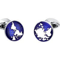 Men's World Map French Cuff Nail Shirt Cufflinks