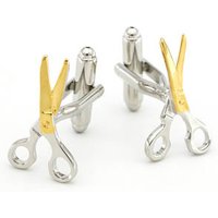 Fashion Personality Golden Scissors Cufflinks