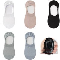 Socks Female Spring And Summer Boat Socks Pure Cotton Silicone Non-Falling Heel Socks Shallow Mouth Non-Slip Invisible Spring And Autumn Ins Tide Thin Section