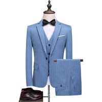 Men's Suits New Large Size Suit Wedding Suit Business Casual Blue Wedding Korean Slim Dress